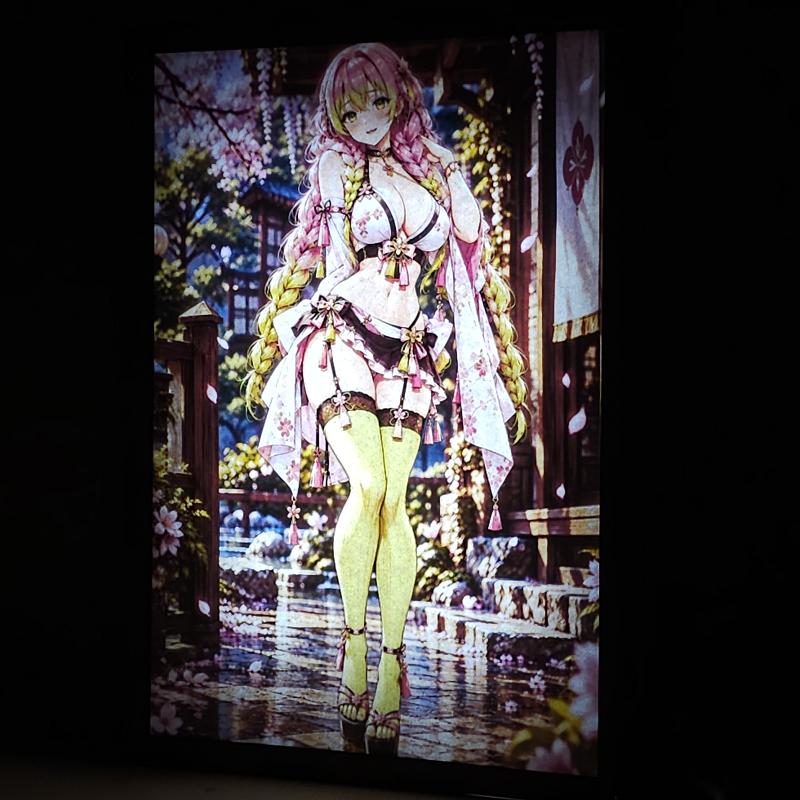 Lámpara LED Mitsuri Kanroji Demon Slayer – Jardín japonés - lámpara encendida