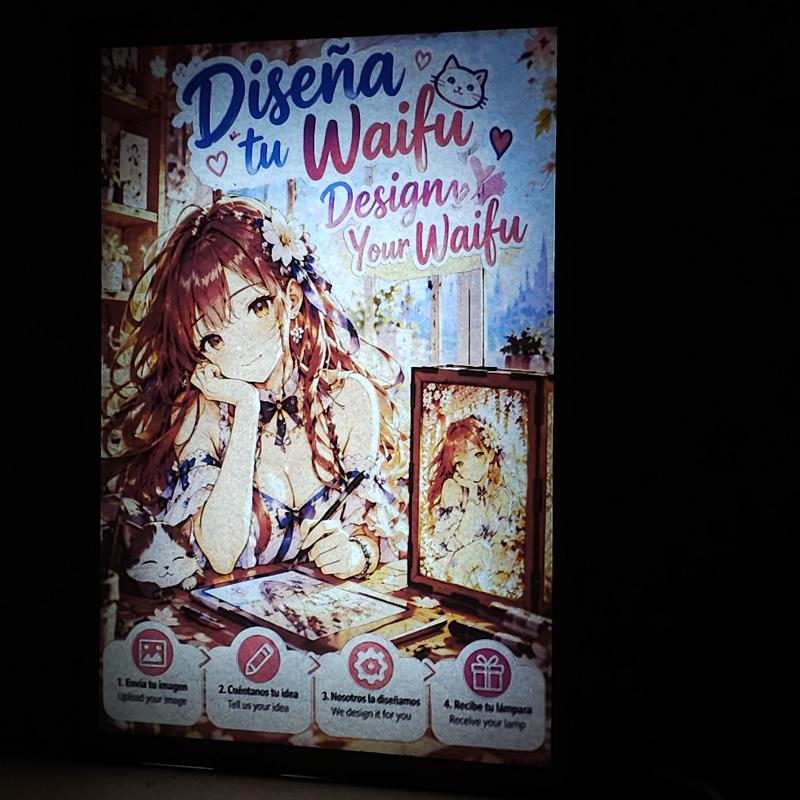 Lámpara Personaliza tu Waifu - imagen de galería