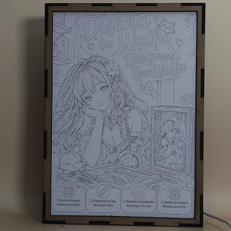 Lámpara Personaliza tu Waifu - imagen de galería