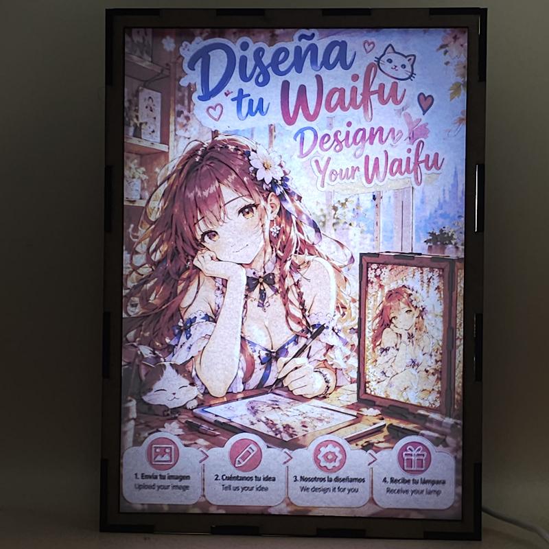 Lámpara Personaliza tu Waifu - imagen de galería
