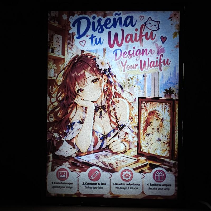 Lámpara Personaliza tu Waifu - imagen de galería