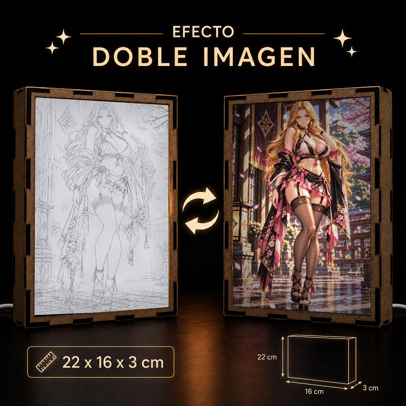 Lámpara LED Rangiku Matsumoto Bleach – Cerezos japoneses - producto AnimeWaifu