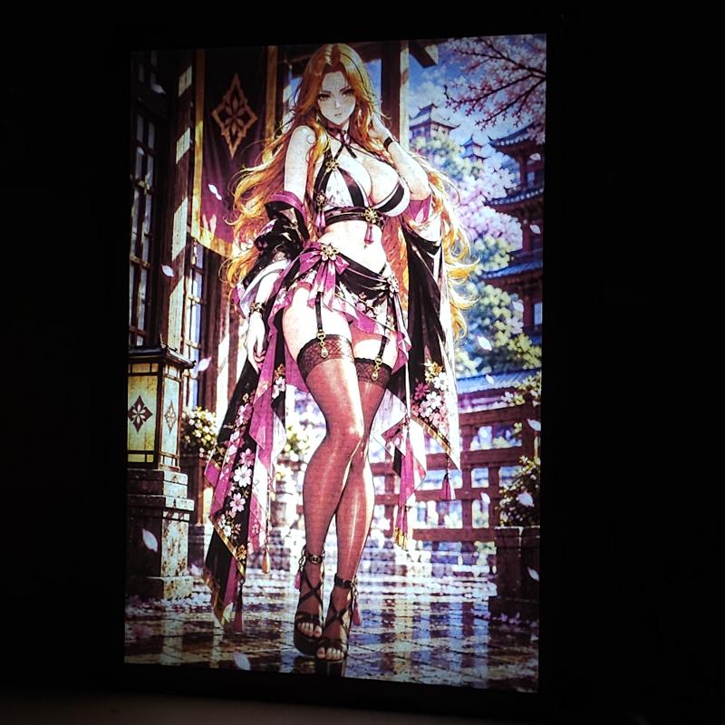 Lámpara LED Rangiku Matsumoto Bleach – Cerezos japoneses - lámpara encendida