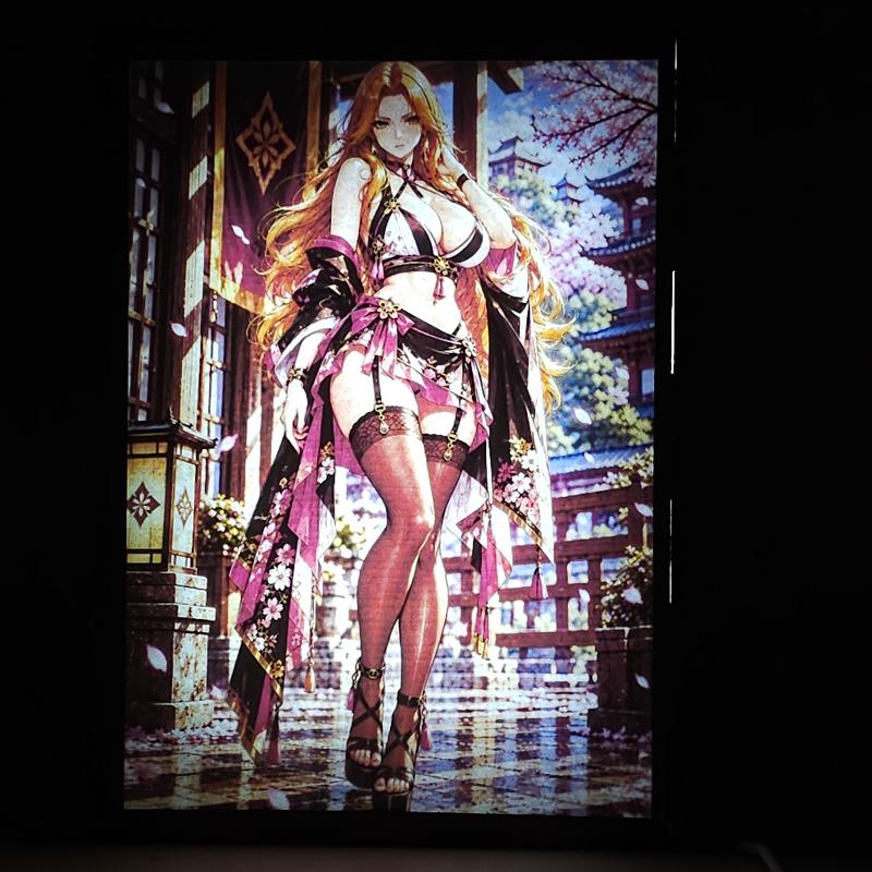 Lámpara LED Rangiku Matsumoto Bleach – Cerezos japoneses - lámpara encendida
