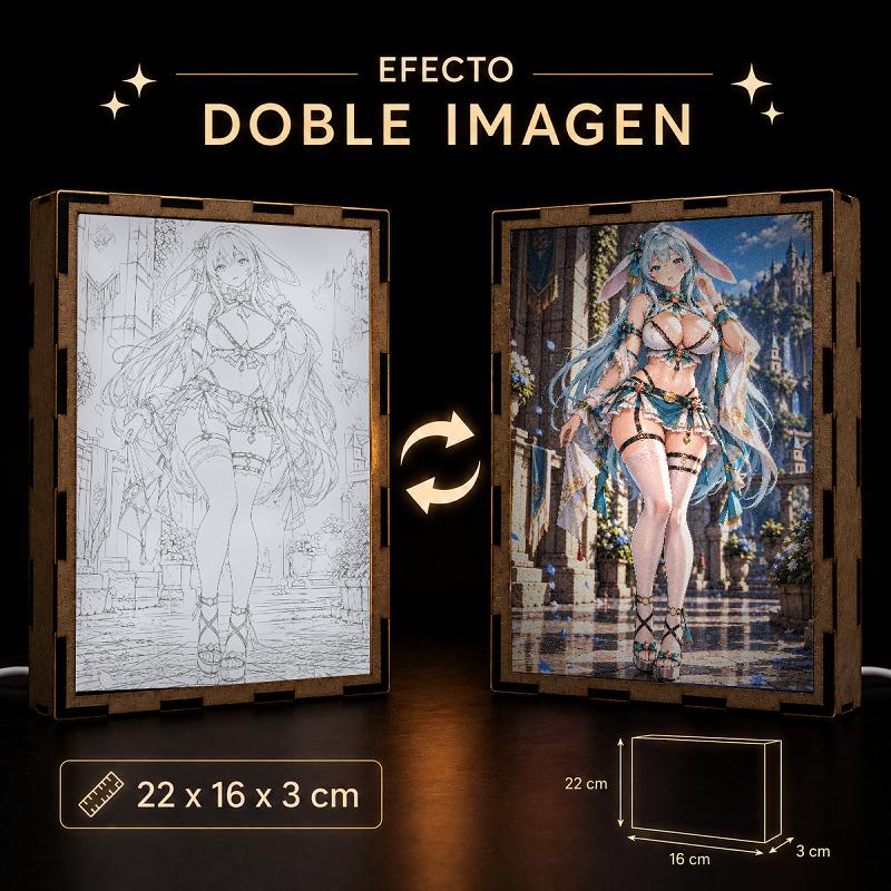 Lámpara LED Shea Haulia Arifureta – Orejas de conejo y castillo - producto AnimeWaifu