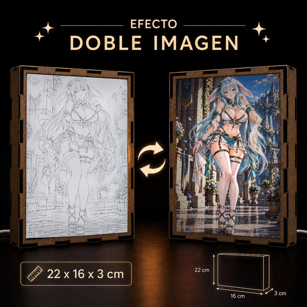 Lámpara LED Shea Haulia Arifureta – Orejas de conejo y castillo - producto AnimeWaifu
