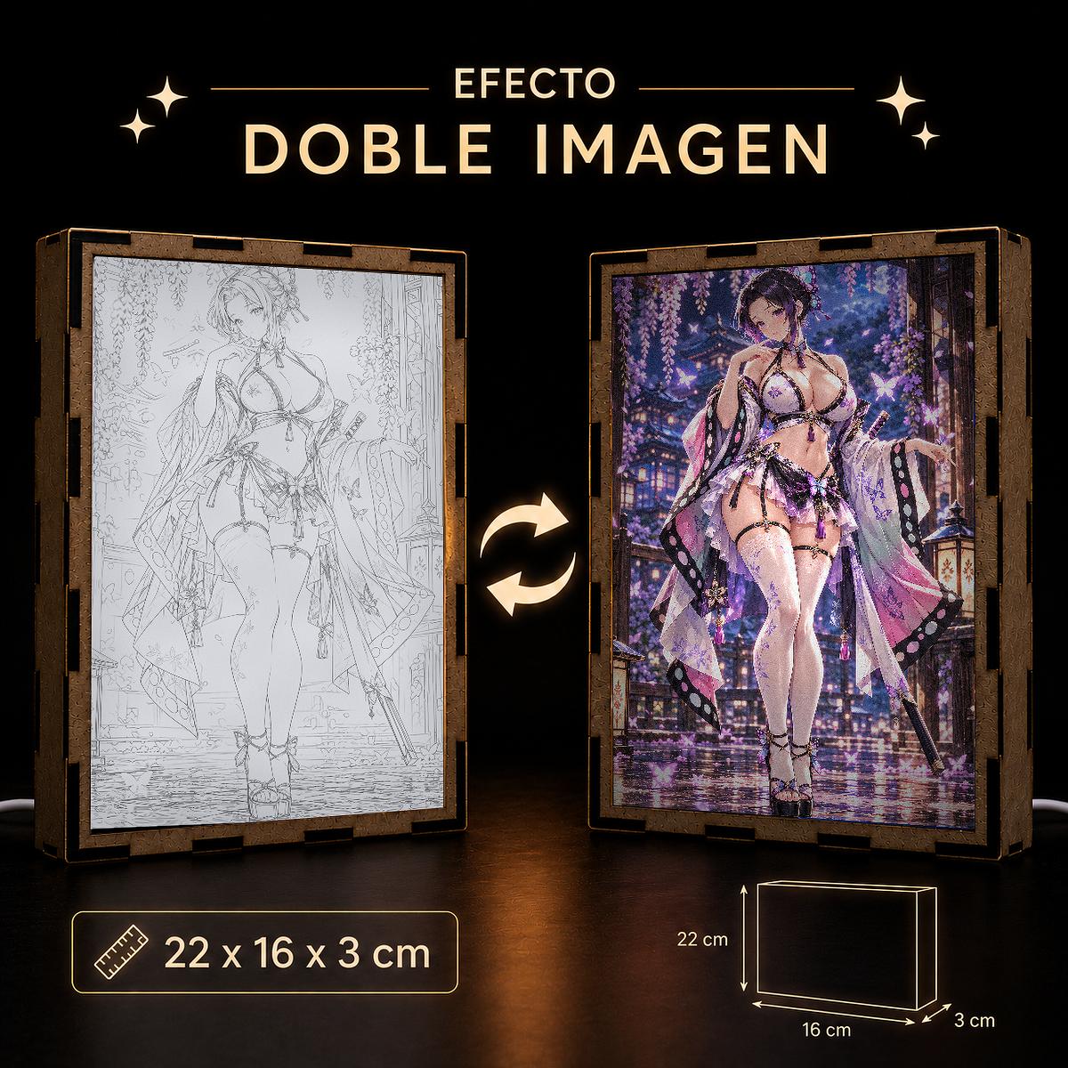 Lámpara LED Shinobu Kocho Demon Slayer – Mariposas y glicinias - producto AnimeWaifu