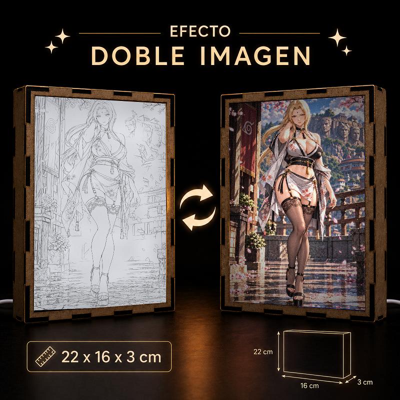 Lámpara LED Tsunade Naruto – Hokage y cerezos - producto AnimeWaifu