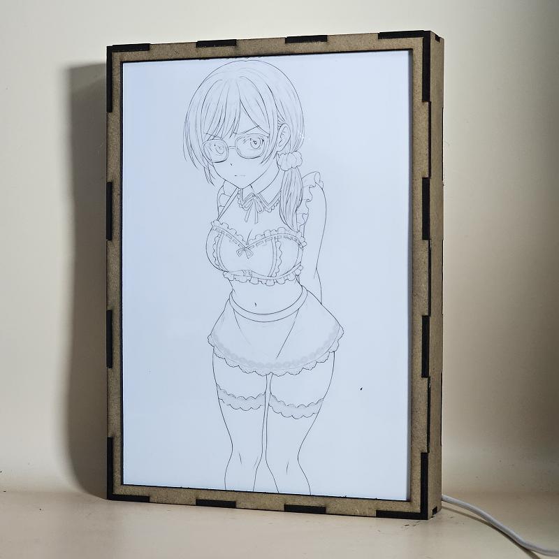 Lámpara LED Chizuru Mizuhara Maid Sonrojada - Rent-A-Girlfriend - imagen de galería
