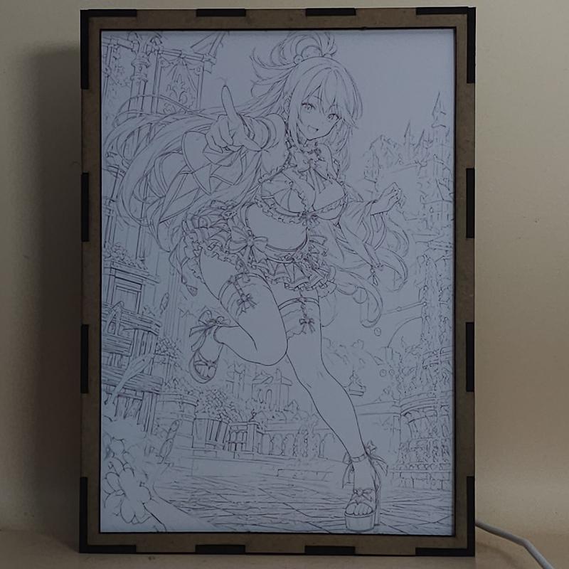 Lámpara LED Aqua - Konosuba - Fuente del Castillo - lámpara apagada