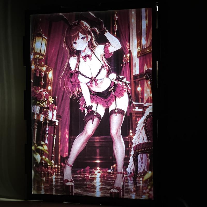 Lámpara LED Chizuru Ichinose - Rent-A-Girlfriend - Bunny Carmesí - lámpara encendida