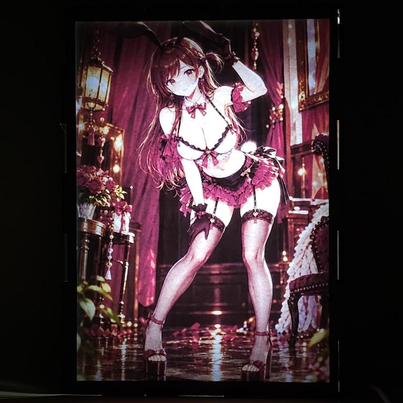 Lámpara LED Chizuru Ichinose - Rent-A-Girlfriend - Bunny Carmesí - lámpara encendida