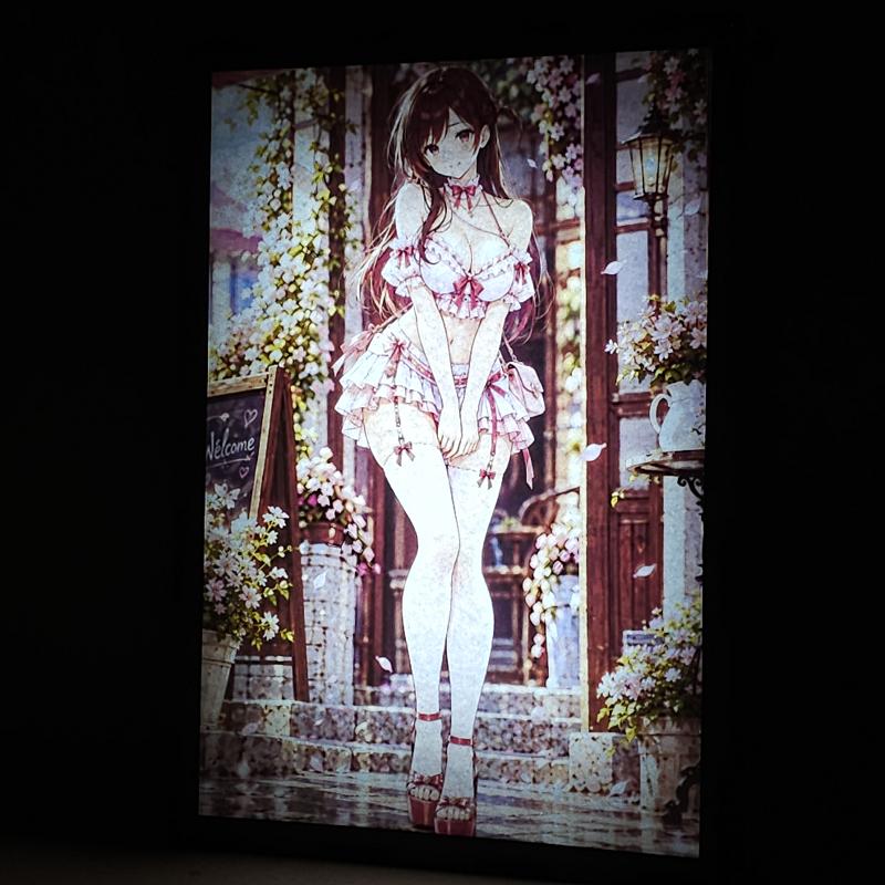 Lámpara LED Chizuru Ichinose - Rent-A-Girlfriend - Jardín Floral - lámpara encendida
