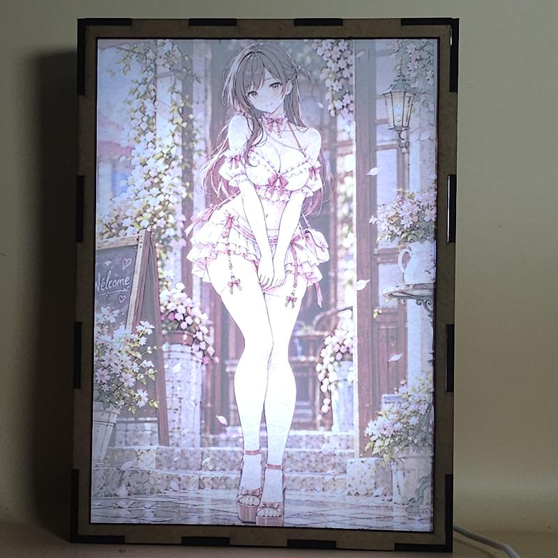 Lámpara LED Chizuru Ichinose - Rent-A-Girlfriend - Jardín Floral - lámpara encendida con luz ambiente