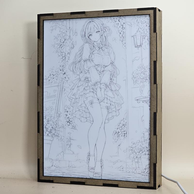 Lámpara LED Chizuru Ichinose - Rent-A-Girlfriend - Jardín Rosa - lámpara apagada
