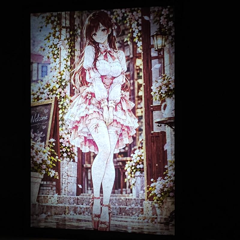 Lámpara LED Chizuru Ichinose - Rent-A-Girlfriend - Jardín Rosa - lámpara encendida