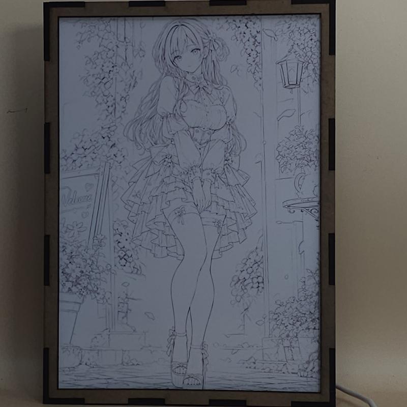 Lámpara LED Chizuru Ichinose - Rent-A-Girlfriend - Jardín Rosa - lámpara apagada