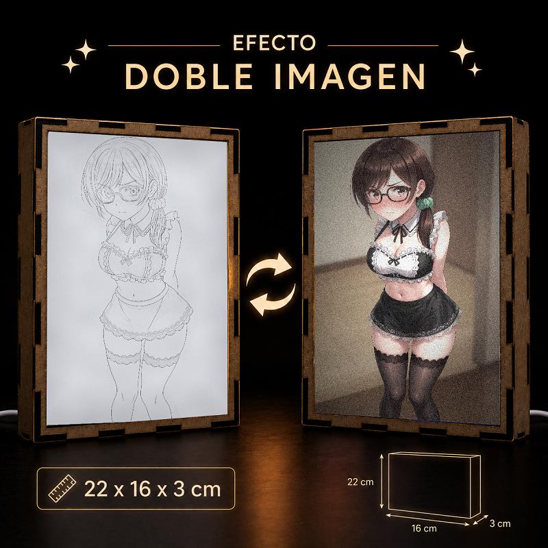 Lámpara LED Chizuru Mizuhara Maid Sonrojada - Rent-A-Girlfriend - producto AnimeWaifu