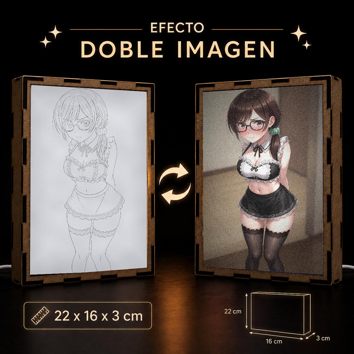 Lámpara LED Chizuru Mizuhara Maid Sonrojada - Rent-A-Girlfriend - producto AnimeWaifu