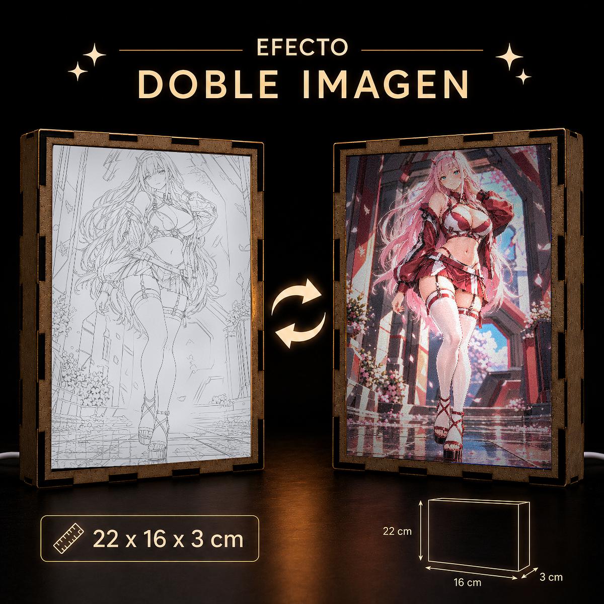 Lámpara LED Zero Two - Darling in the Franxx - Jardín Carmesí - producto AnimeWaifu