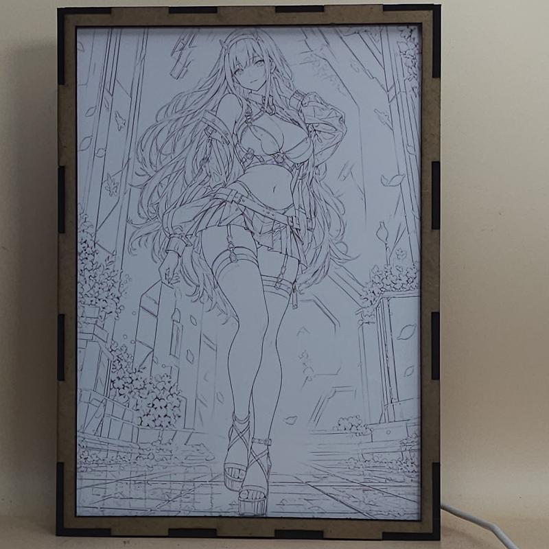 Lámpara LED Zero Two - Darling in the Franxx - Jardín Carmesí - lámpara apagada