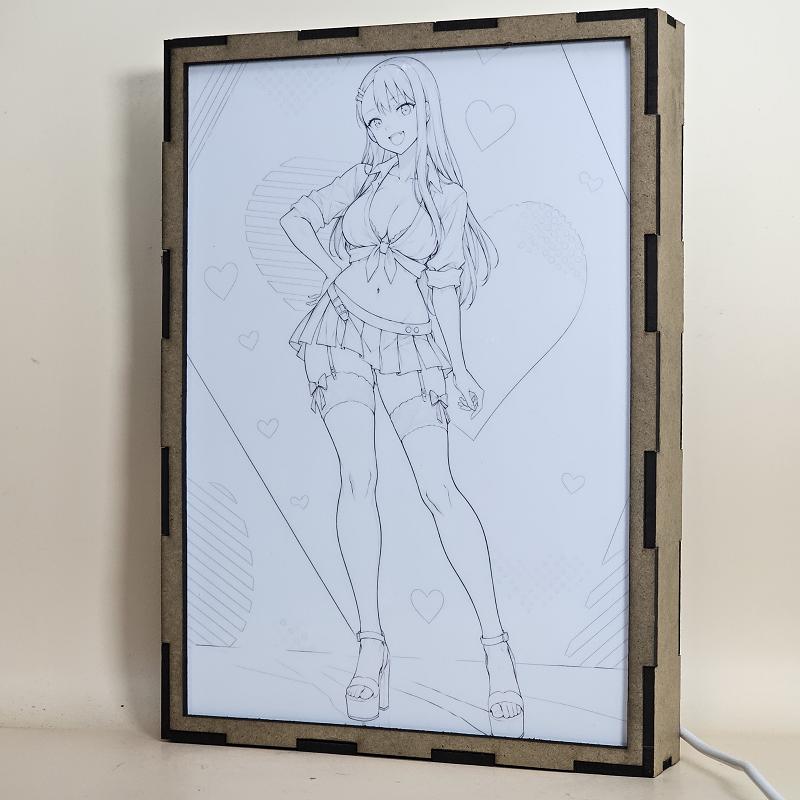 Lámpara LED Hayase Nagatoro – Nagatoro – Corazones Azules - lámpara apagada