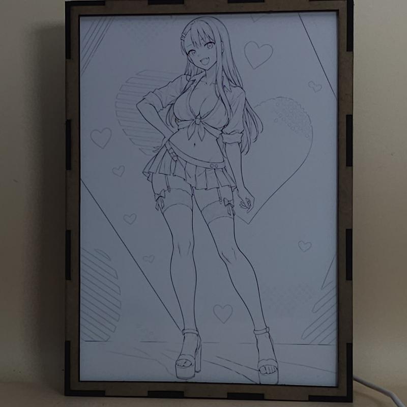 Lámpara LED Hayase Nagatoro – Nagatoro – Corazones Azules - lámpara apagada