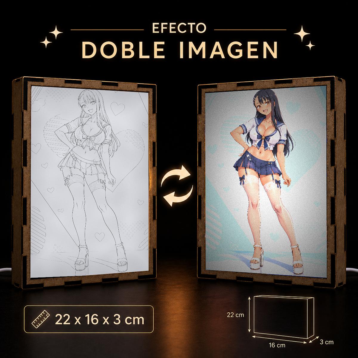 Lámpara LED Hayase Nagatoro – Nagatoro – Uniforme Marinero y Corazones Azules - producto AnimeWaifu