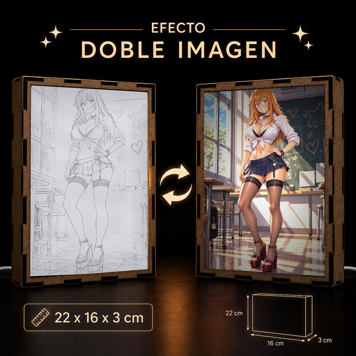 Lámpara LED Maki Gamou – Nagatoro – Aula Escolar y Camisa Blanca - producto AnimeWaifu