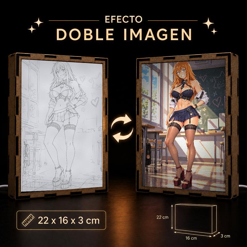 Lámpara LED Maki Gamou – Nagatoro – Aula Escolar y Top Negro - producto AnimeWaifu