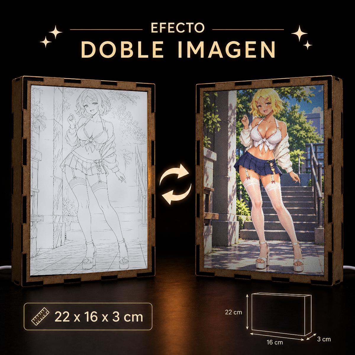 Lámpara LED Sakura – Nagatoro – Lazo Blanco en el Jardín - producto AnimeWaifu