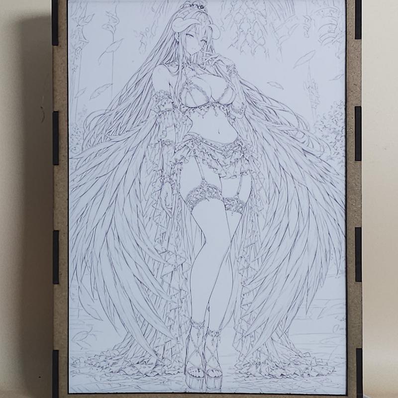 Lámpara LED Albedo - Overlord - Gótica negra y vidrieras - lámpara apagada