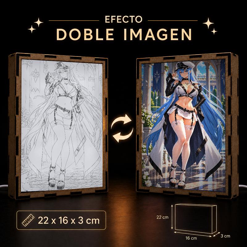 Lámpara LED Esdeath – Akame ga Kill! – Uniforme militar y palacio - producto AnimeWaifu