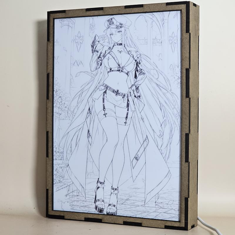 Lámpara LED Esdeath – Akame ga Kill! – Uniforme militar y palacio - lámpara apagada