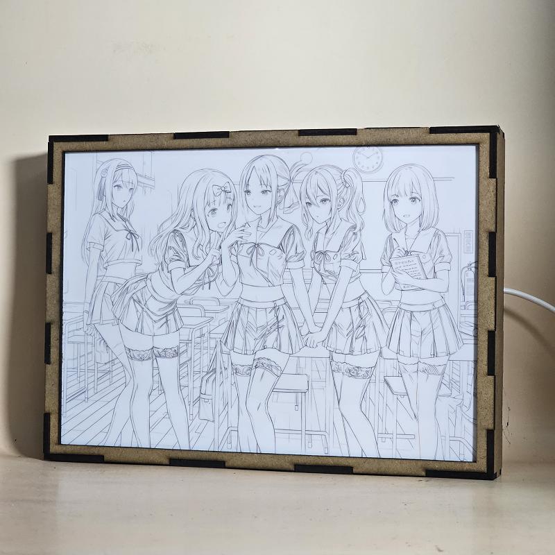 Lámpara LED Kaguya-sama - Kaguya, Miko, Chika, Ai y Kei - imagen de galería