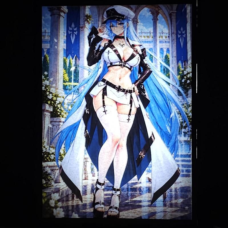 Lámpara LED Esdeath – Akame ga Kill! – Uniforme militar y palacio - lámpara encendida
