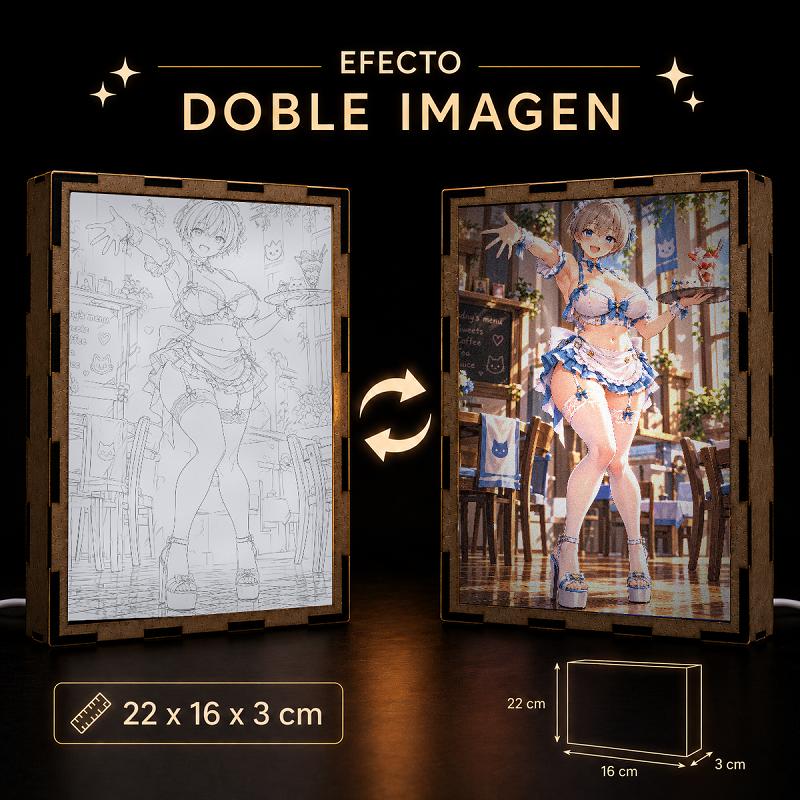 Lámpara LED Hana Uzaki – ¡Uzaki-chan quiere jugar! – Camarera de cafetería - producto AnimeWaifu