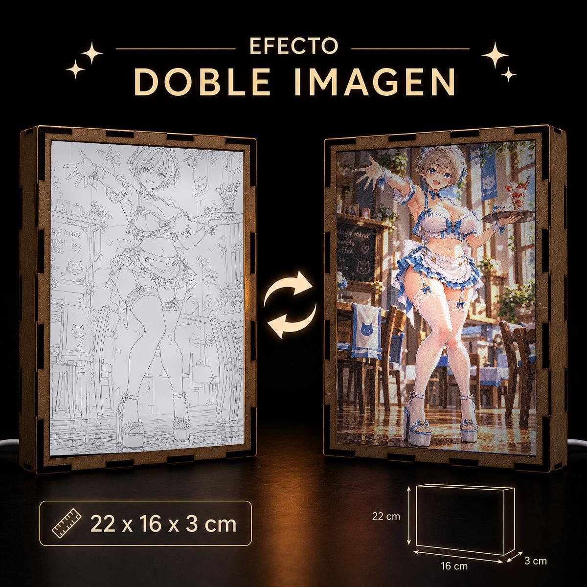 Lámpara LED Hana Uzaki – ¡Uzaki-chan quiere jugar! – Camarera de cafetería - producto AnimeWaifu