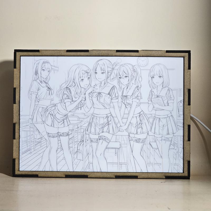 Lámpara LED Kaguya-sama - Kaguya, Miko, Chika, Ai y Kei - imagen de galería