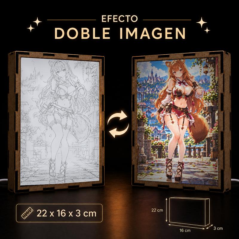 Lámpara LED Raphtalia – El Héroe del Escudo – Villa del Castillo - producto AnimeWaifu