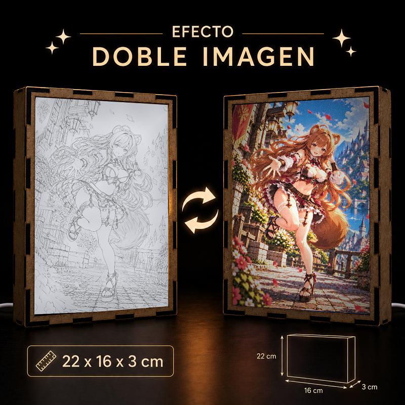 Lámpara LED Raphtalia – El Héroe del Escudo – Castillo Floral - producto AnimeWaifu