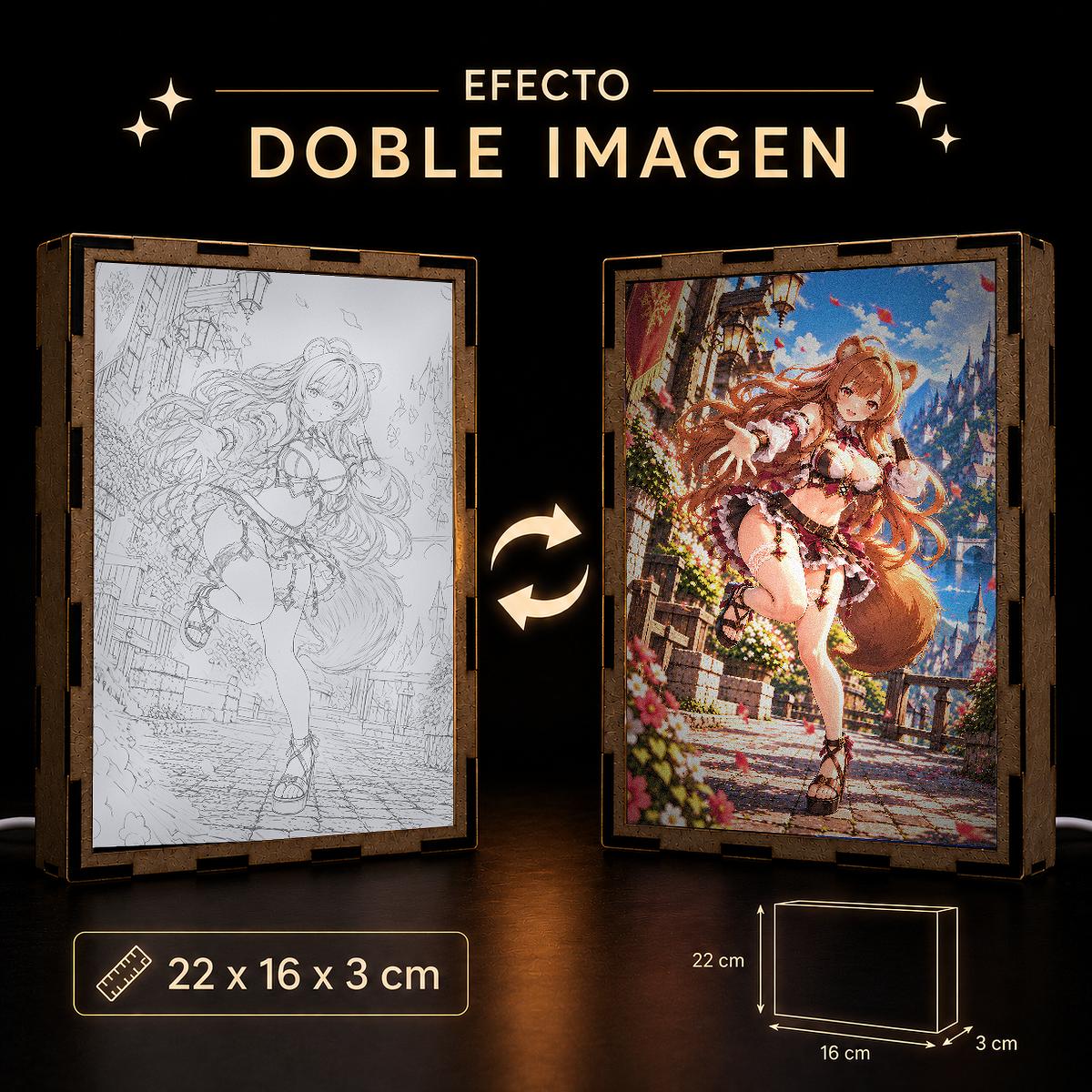 Lámpara LED Raphtalia – El Héroe del Escudo – Castillo Floral - producto AnimeWaifu