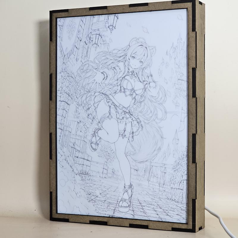 Lámpara LED Raphtalia – El Héroe del Escudo – Castillo Floral - lámpara apagada