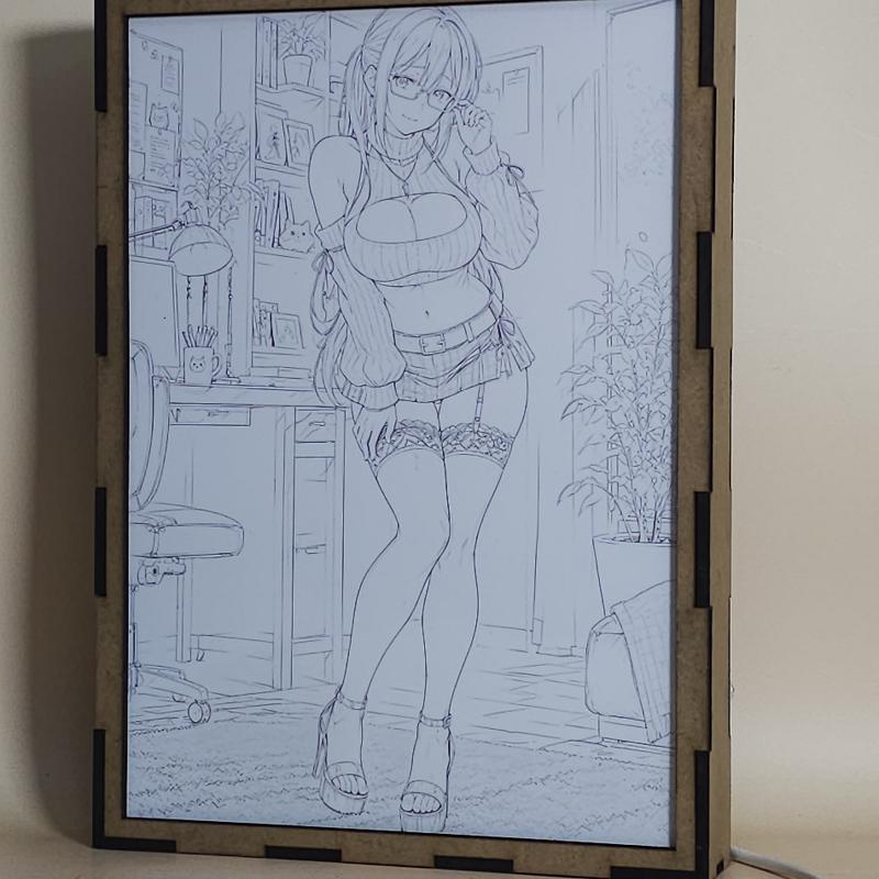 Lámpara LED Ami Asa - Uzaki-chan wa Asobitai! - Gafas y despacho - lámpara apagada