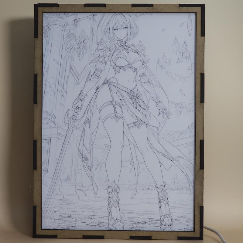Lámpara LED Cha Hae-In - Solo Leveling - Guerrera del castillo - lámpara apagada