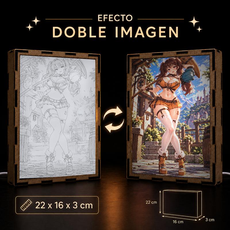 Lámpara LED Diane - Nanatsu no Taizai - Hacha en el pueblo - producto AnimeWaifu