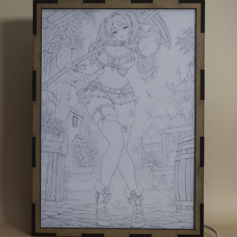 Lámpara LED Diane - Nanatsu no Taizai - Hacha en el pueblo - lámpara apagada