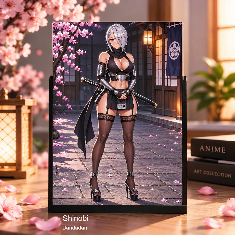 Expositor Waifu A5 Shinobi - Dandadan - Ninja y Cerezos Nocturnos - producto AnimeWaifu