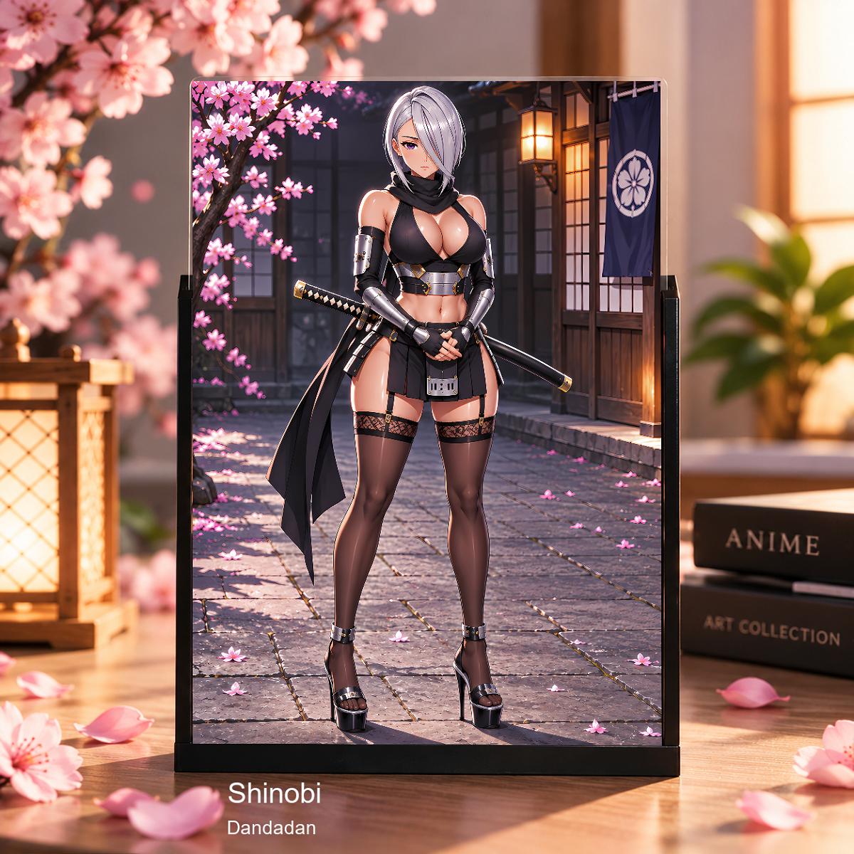 Expositor Waifu A5 Shinobi - Dandadan - Ninja y Cerezos Nocturnos - producto AnimeWaifu