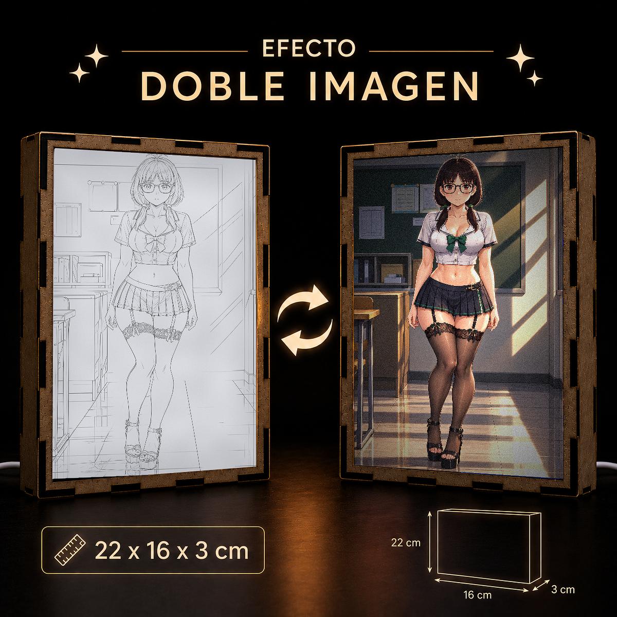 Lámpara LED Rin Sawaki - Dandadan - Aula al atardecer - producto AnimeWaifu